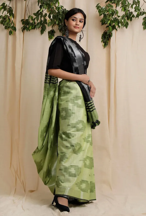 Multicolor_Bhagalpuri_Cotton_Blend_Saree_For_Women