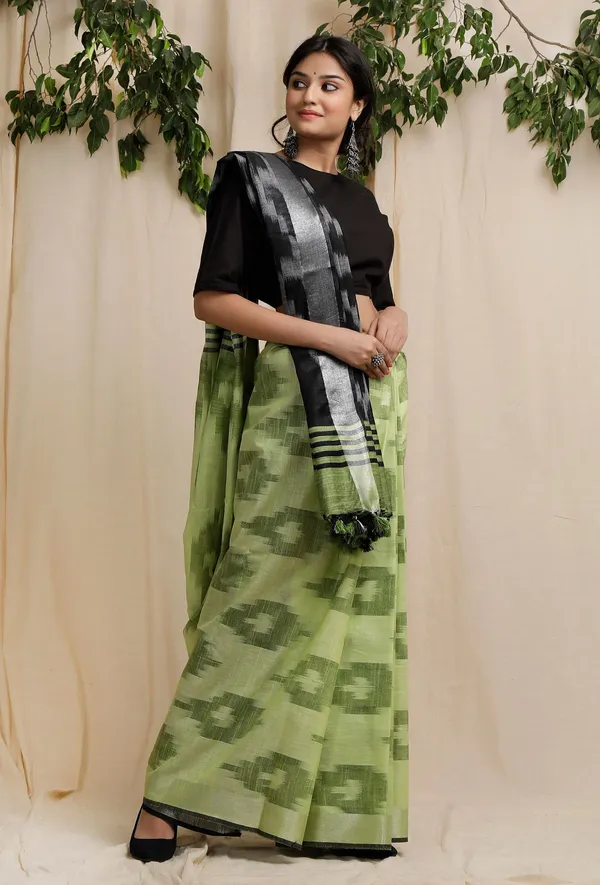 Multicolor_Bhagalpuri_Cotton_Blend_Saree_For_Women