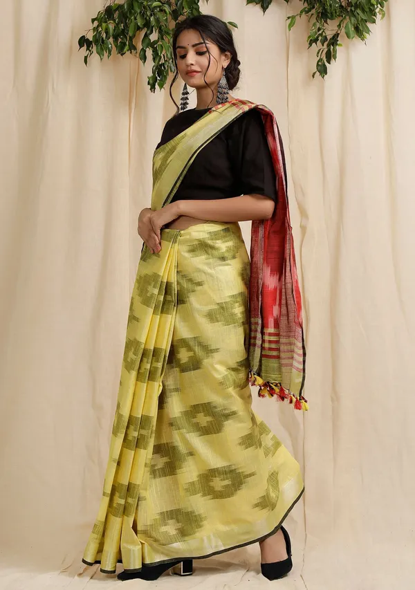 Multicolor_Bhagalpuri_Cotton_Blend_Saree_For_Women