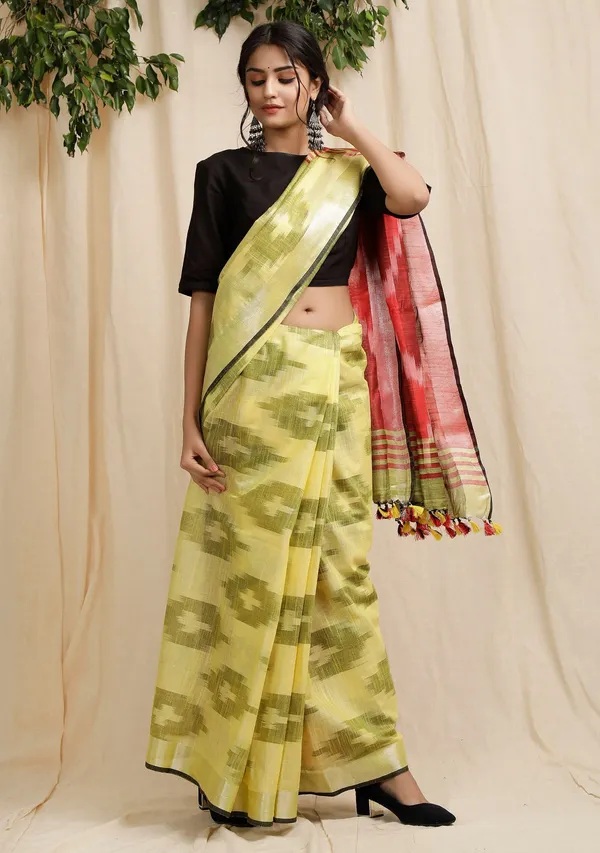 Multicolor_Bhagalpuri_Cotton_Blend_Saree_For_Women