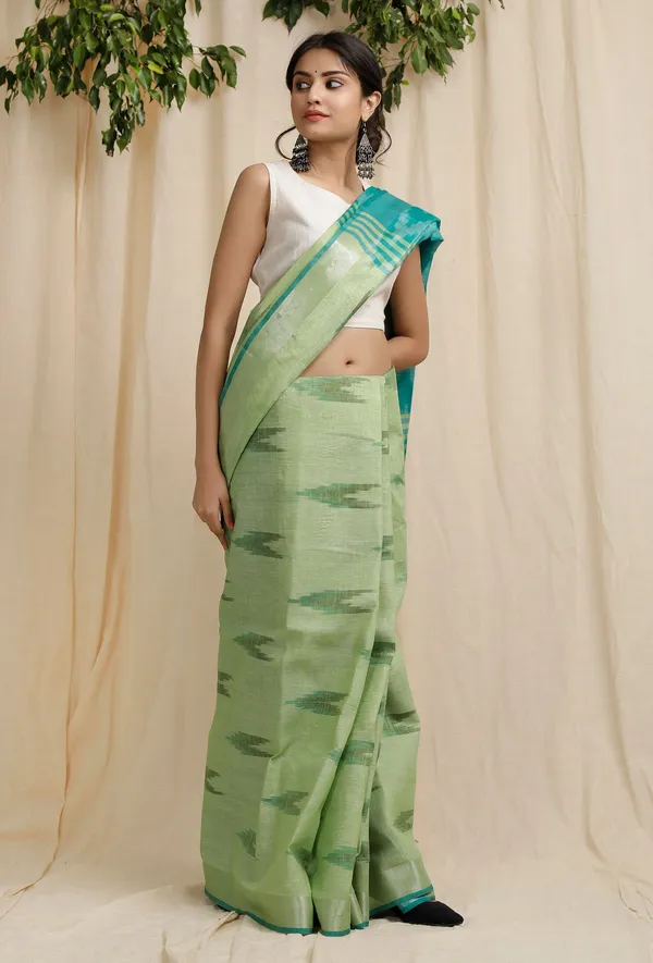Multicolor_Bhagalpuri_Cotton_Blend_Saree_For_Women