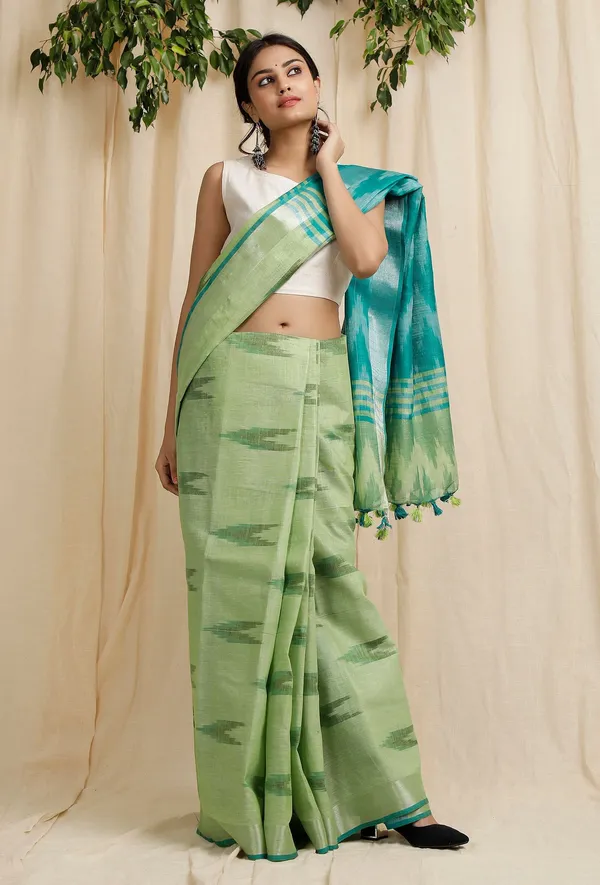 Multicolor_Bhagalpuri_Cotton_Blend_Saree_For_Women