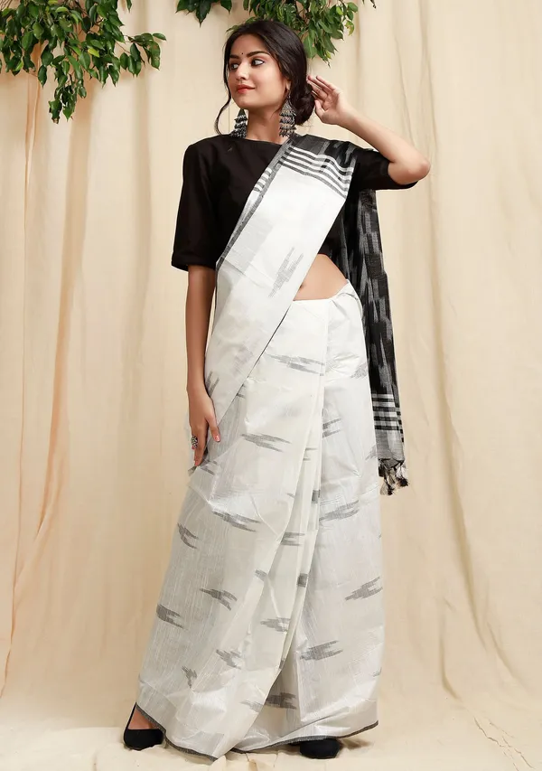 Multicolor_Bhagalpuri_Cotton_Blend_Saree_For_Women