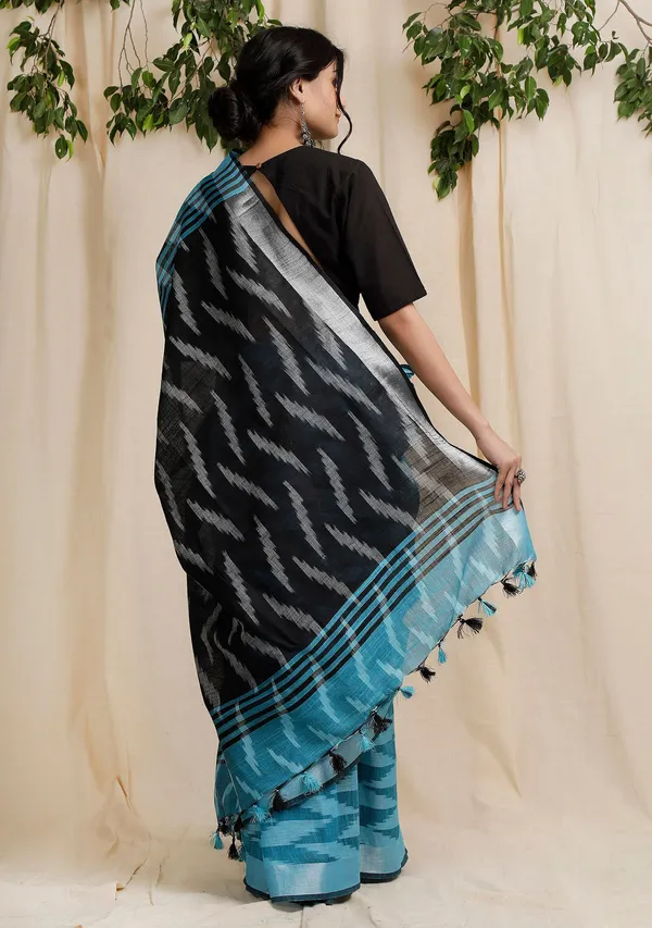 Multicolor_Bhagalpuri_Cotton_Blend_Saree_For_Women