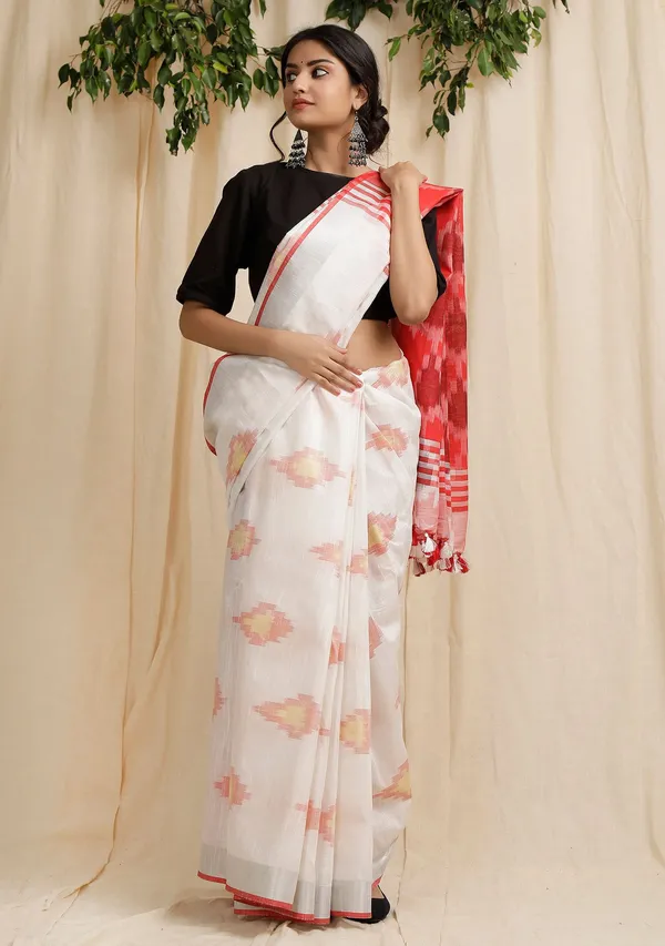 Multicolor_Bhagalpuri_Cotton_Blend_Saree_For_Women