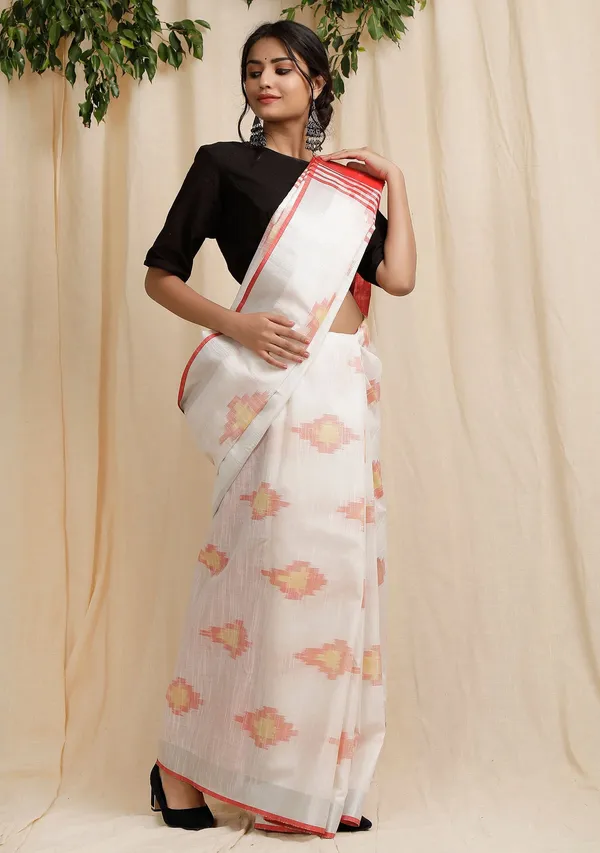 Multicolor_Bhagalpuri_Cotton_Blend_Saree_For_Women
