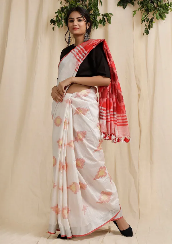 Multicolor_Bhagalpuri_Cotton_Blend_Saree_For_Women