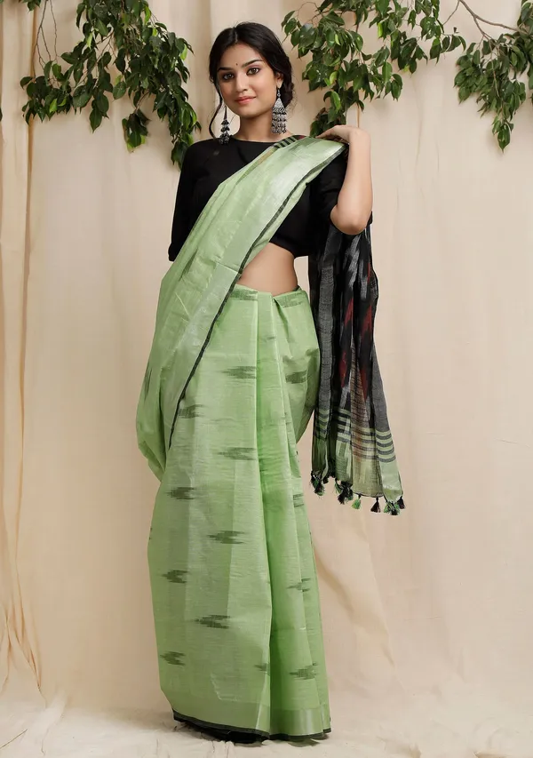 Multicolor_Bhagalpuri_Cotton_Blend_Saree_For_Women
