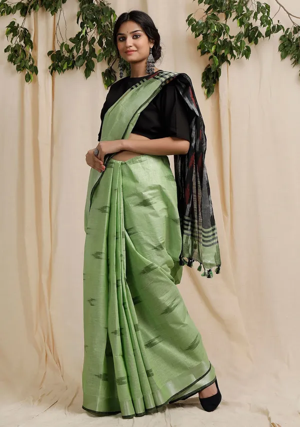 Multicolor_Bhagalpuri_Cotton_Blend_Saree_For_Women