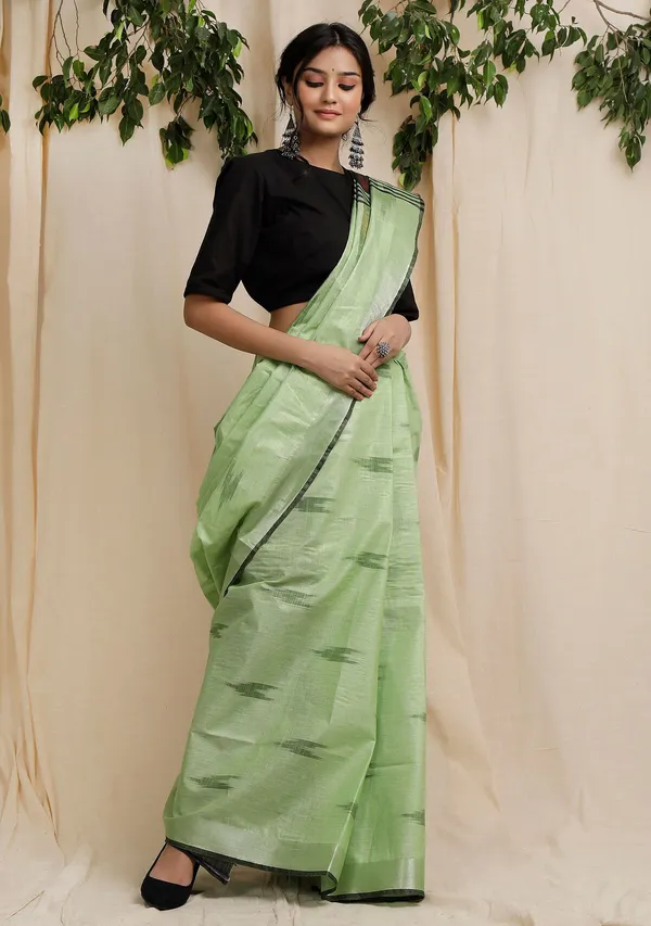 Multicolor_Bhagalpuri_Cotton_Blend_Saree_For_Women