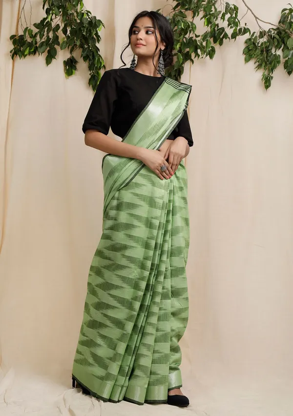 Multicolor_Bhagalpuri_Cotton_Blend_Saree_For_Women