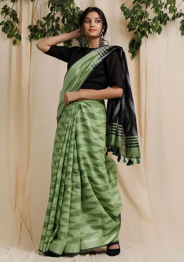 Multicolor_Bhagalpuri_Cotton_Blend_Saree_For_Women