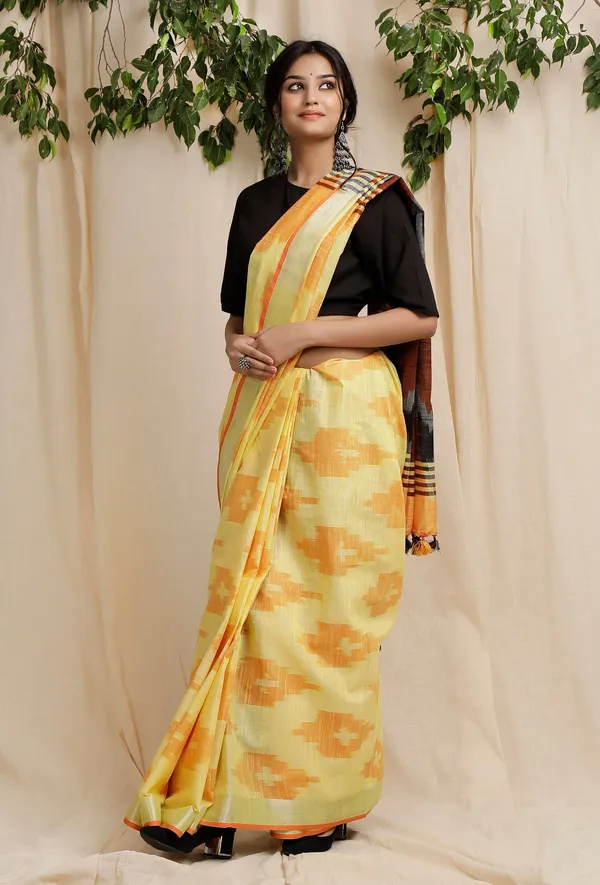 Multicolor_Bhagalpuri_Cotton_Blend_Saree_For_Women