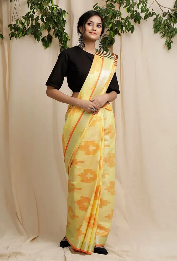 Multicolor_Bhagalpuri_Cotton_Blend_Saree_For_Women