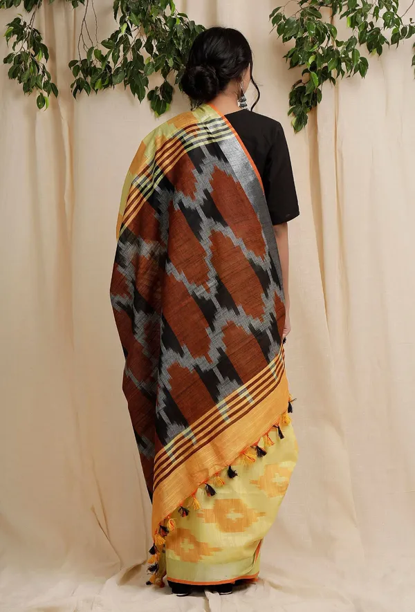 Multicolor_Bhagalpuri_Cotton_Blend_Saree_For_Women