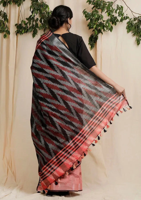 Multicolor_Bhagalpuri_Cotton_Blend_Saree_For_Women