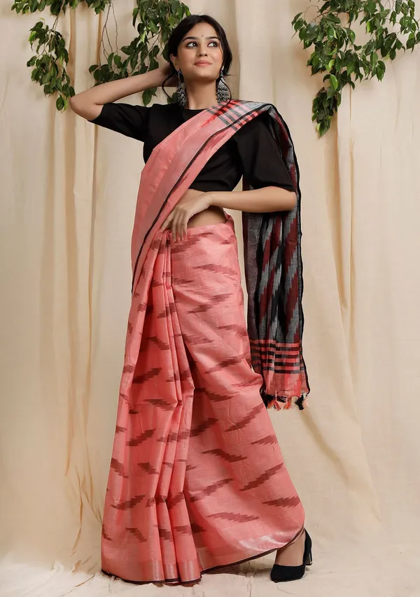 Multicolor_Bhagalpuri_Cotton_Blend_Saree_For_Women
