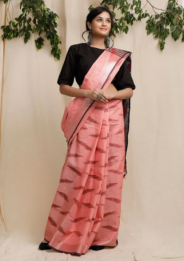 Multicolor_Bhagalpuri_Cotton_Blend_Saree_For_Women