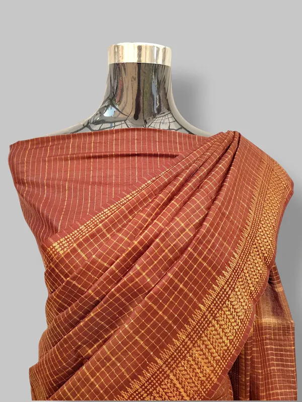 Brown_Daily_Wear_Cotton_Silk_Saree_For_Women