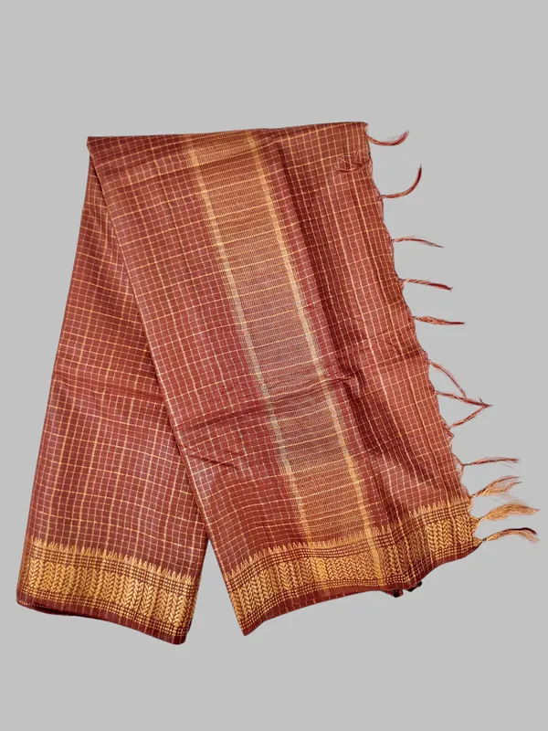 Brown_Daily_Wear_Cotton_Silk_Saree_For_Women