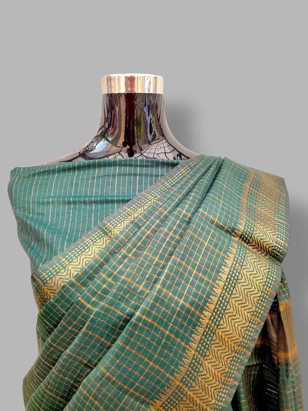 Green_Bhagalpuri_Cotton_Silk_Saree_For_Women