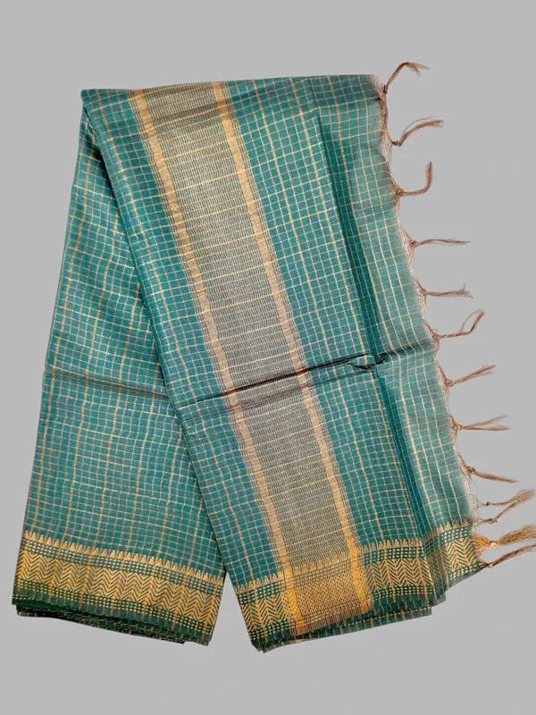 Green_Bhagalpuri_Cotton_Silk_Saree_For_Women
