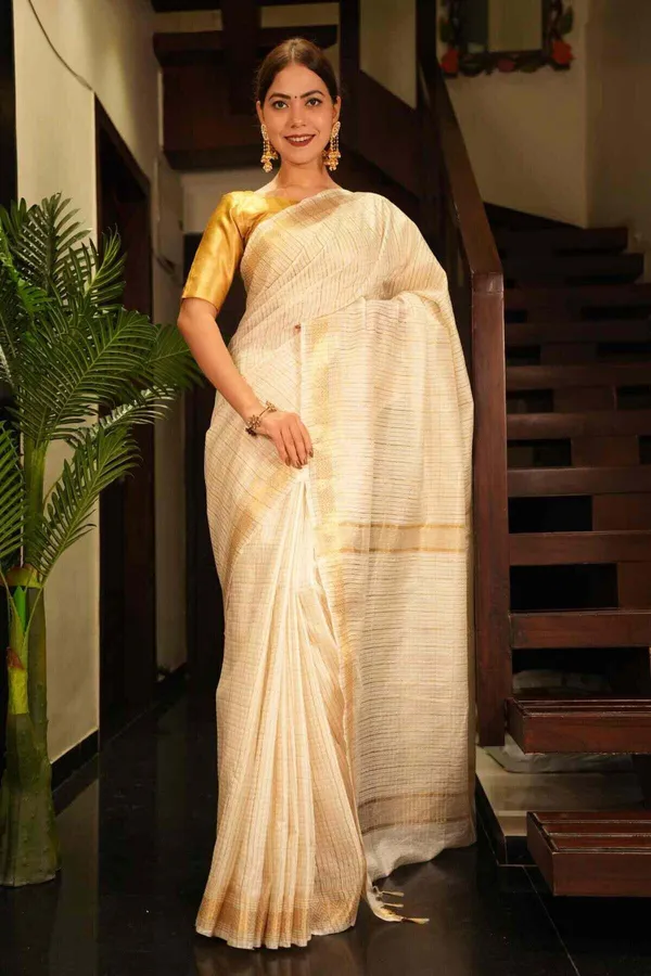 White_Bhagalpuri_Cotton_Silk_Saree_For_Women