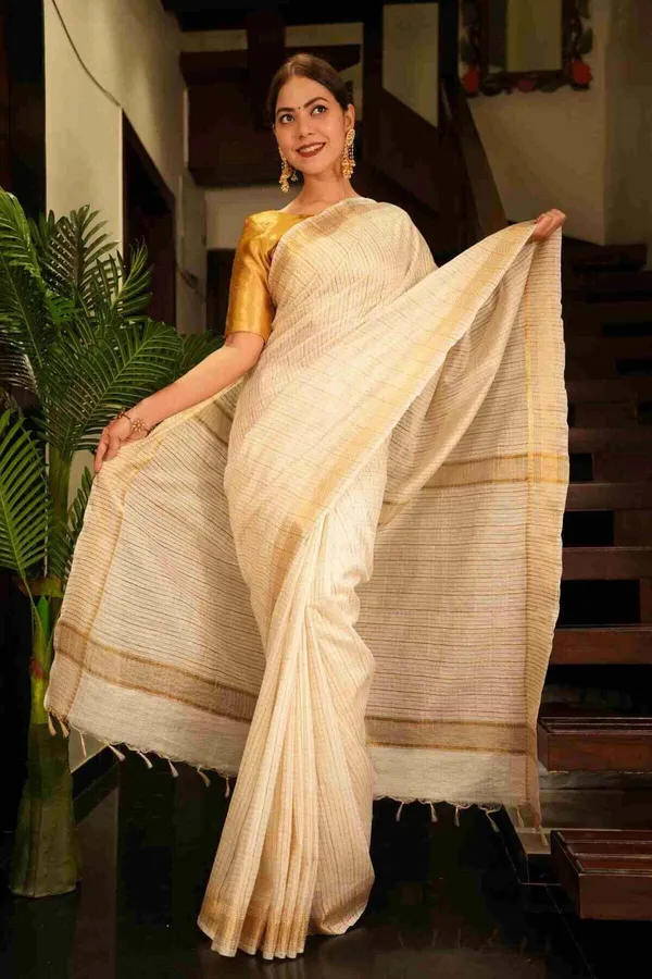White_Bhagalpuri_Cotton_Silk_Saree_For_Women