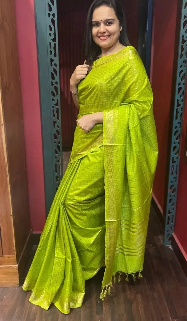 Green_Bhagalpuri_Cotton_Silk_Saree_For_Women