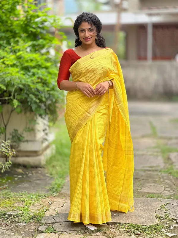 Yellow_Bhagalpuri_Cotton_Silk_Saree_For_Women