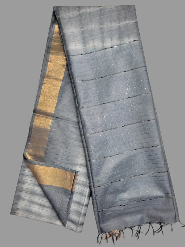 Grey_Handcaafted_Colorblock_Cotton_Silk_Blend_Saree_with_Running_Blouse_Piece_–_Woven_by_Bhagalpur_Artisans_|_Hatha_Karagha