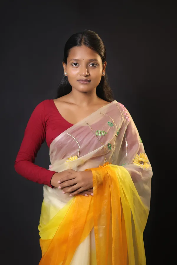 Yellow_Triple-Shade_Organza_Saree_|_Sun-Kissed_Handwoven_Bhagalpuri_Elegance_with_Exquisite_Thread_Embroidery_–_Hatha_Karagha