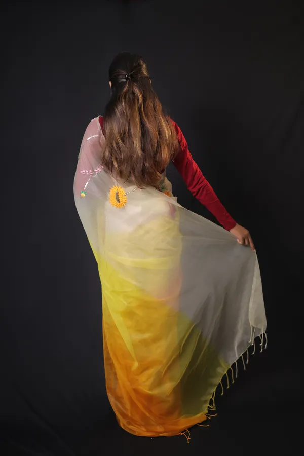 Yellow_Triple-Shade_Organza_Saree_|_Sun-Kissed_Handwoven_Bhagalpuri_Elegance_with_Exquisite_Thread_Embroidery_–_Hatha_Karagha