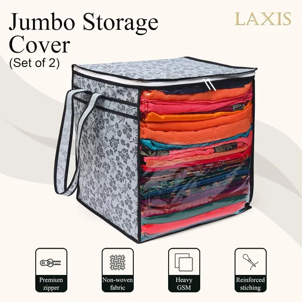 Grey_Premium_Jumbo_Saree_Cover_(3.6_X_4.2_X_0.2_Meters)