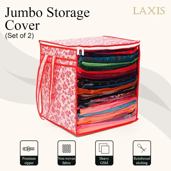 Peach_Premium_Jumbo_Saree_Cover_(36_X_42_X_2_Cm)