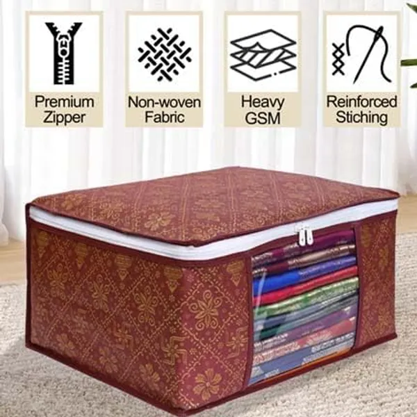 Golden_Maroon_Polyester_Multiple_Foldable_Royal_Print_Saree_Cover_Set