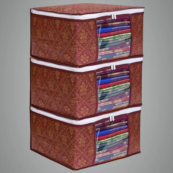 Golden_Maroon_Polyester_Multiple_Foldable_Royal_Print_Saree_Cover_Set