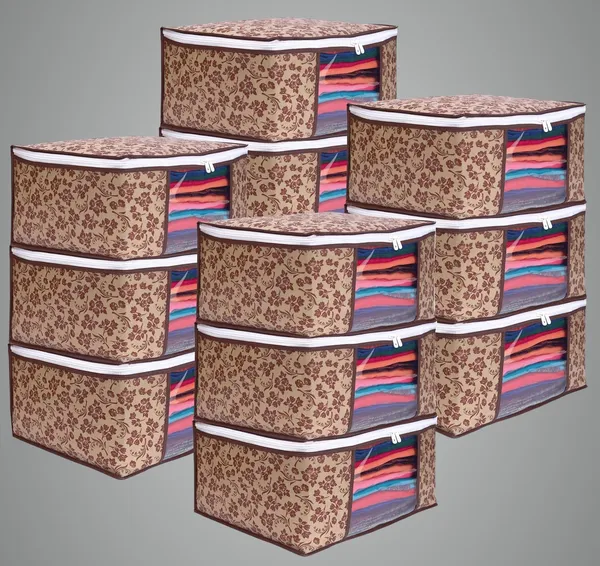 Brown_Non_Woven_Multiple_Foldable_Saree_Cover