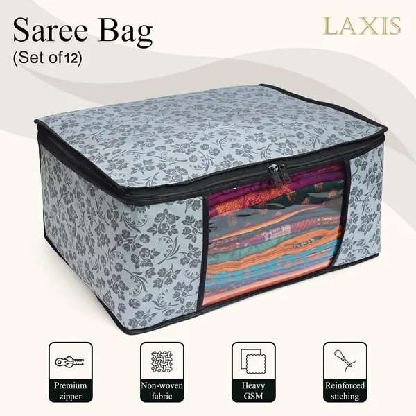 Grey_Non_Woven_Multiple_Foldable_Saree_Cover