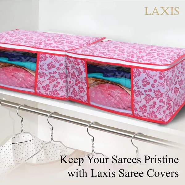 Peach_Non_Woven_Multiple_Foldable_Saree_Cover_Set