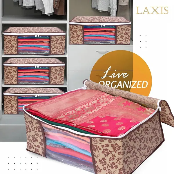 Brown_Non_Woven_Multiple_Foldable_Saree_Cover