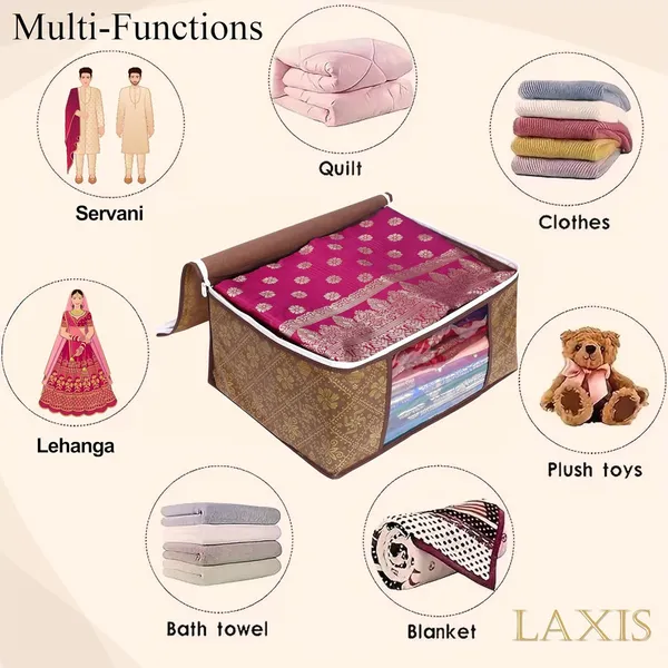 Golden_Brown_Multiple_Foldable_Royal_Print_Saree_Cover_(45L_X_34W_X_22H_Cm)