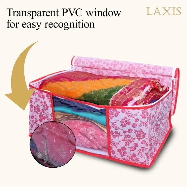 Peach_Non_Woven_Multiple_Foldable_Saree_Cover_Set