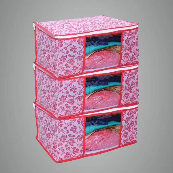 Peach_Non_Woven_Multiple_Foldable_Saree_Cover_Set