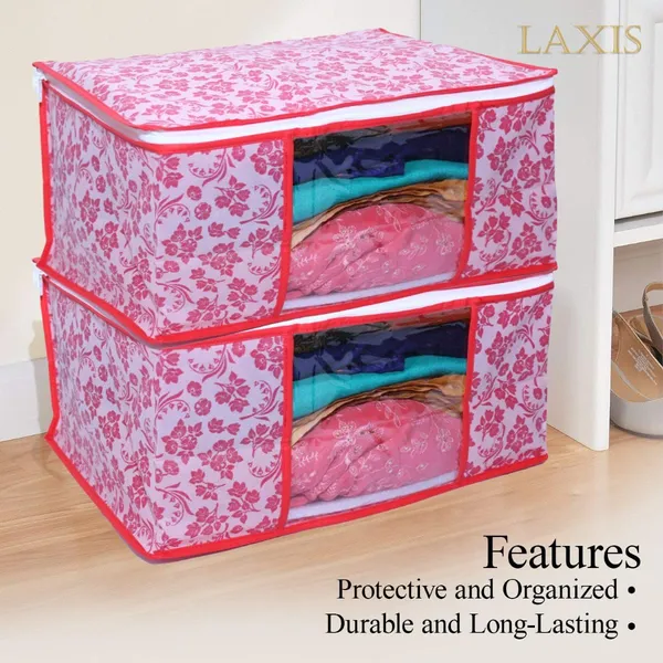 Peach_Non_Woven_Multiple_Foldable_Saree_Cover_Set
