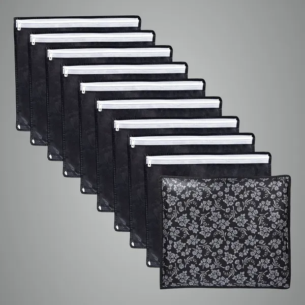 Black_Polypropylene_Printed_Single_Saree_Cover_Set_Of_10