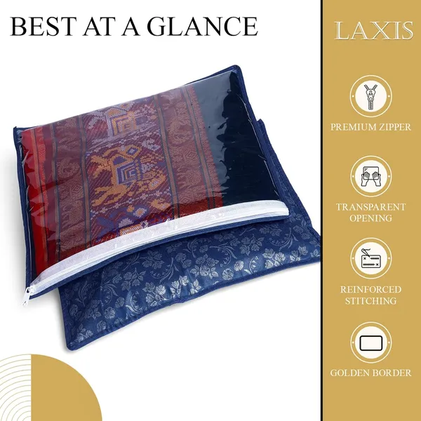 Blue_Polypropylene_Printed_Single_Saree_Cover_Set_Of_10