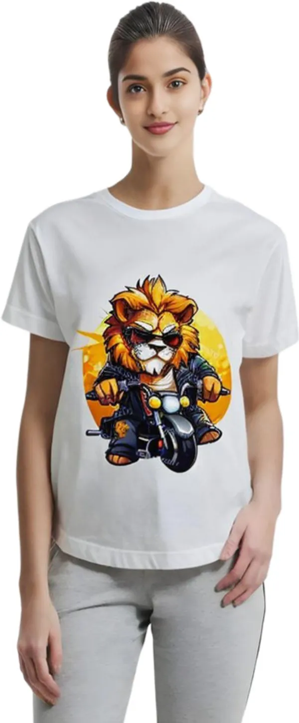 White_Polycotton_Round_Neck_Graphic_Print_T-Shirt_For_Women