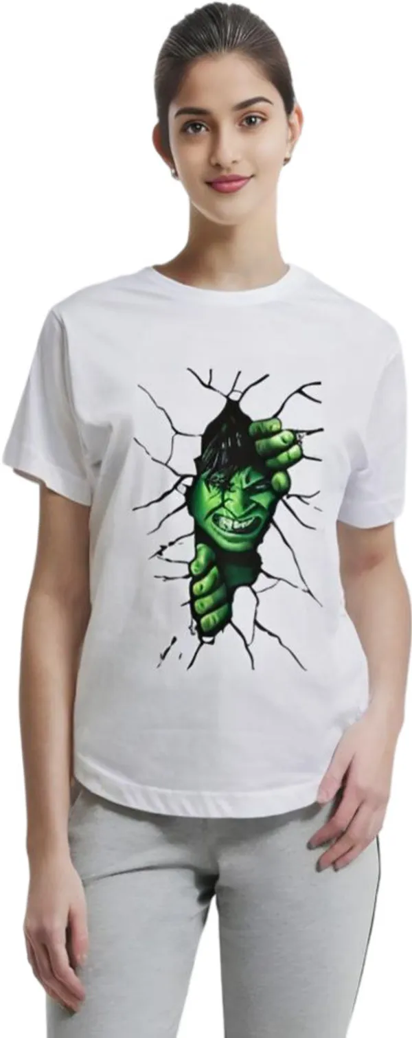 White_Polycotton_Round_Neck_Graphic_Print_T-Shirt_For_Women