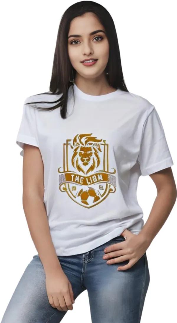 White_Polycotton_Round_Neck_Graphic_Print_T-Shirt_For_Women